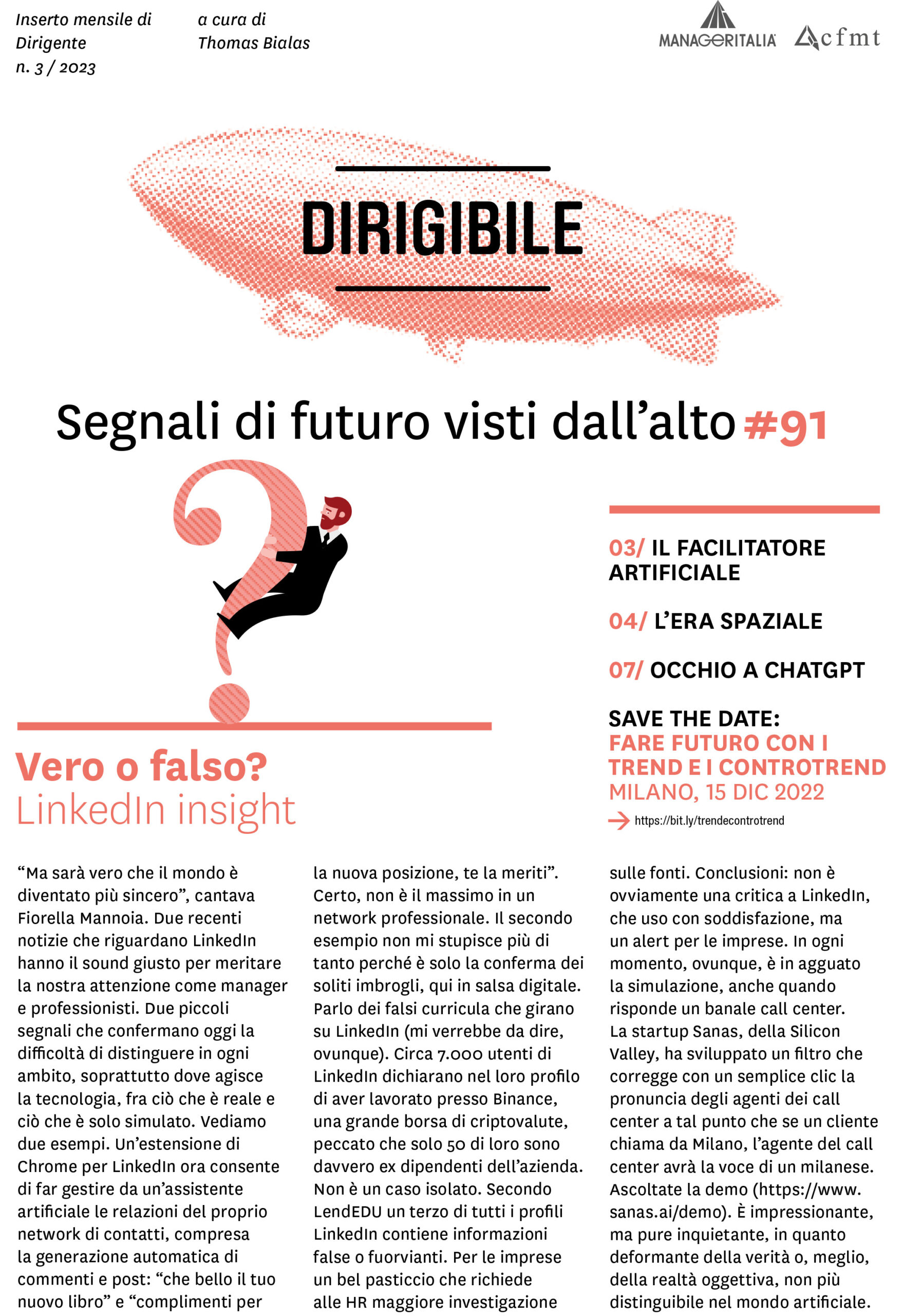 Copertina Dirigibile marzo 2023