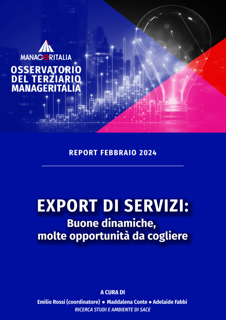 Copertina Osservatorio Terziario Manageritalia Report feb 2024