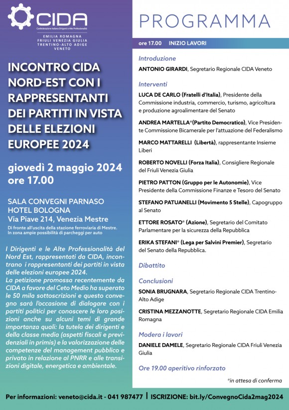 Cida incontra i candidati dei partiti per le elezioni europee 2024