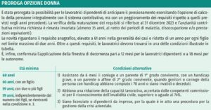 proroga opzione donna