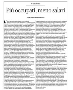 Più occupati, meno salari