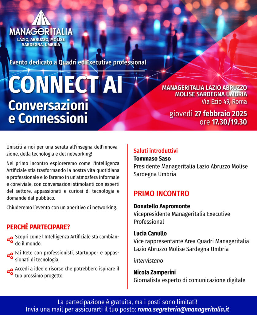 immagine locandina evento intelligenza artificiale e lavoro, connect ai